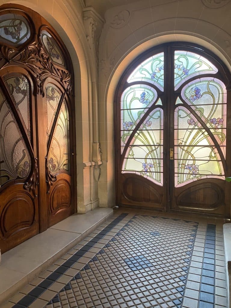 Porte vitrée art nouveau Immeuble à saint maurice