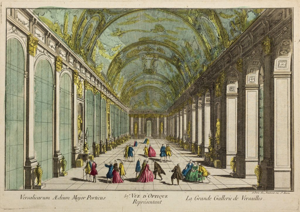 Gravure galerie des glaces Versailles