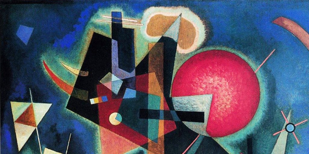 Peinture célèbre de Vassily Kandinsky, professeur à l'école Bauhaus