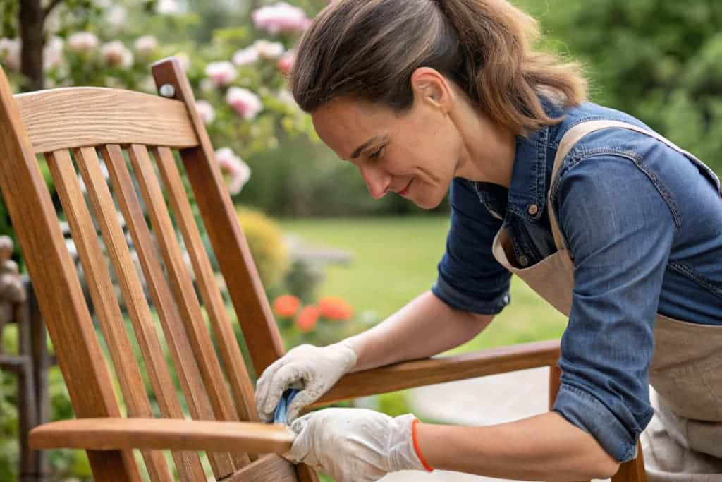 Nettoyer un meuble de jardin en bois